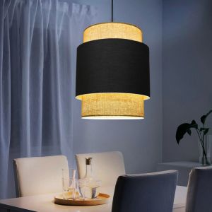 Hanging ceiling lamp Hm7627.02 double-layer textile metal frame
