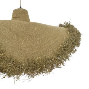 Hanging ceiling lamp Merli E27 natural materials D110x130cm