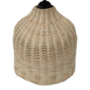 Hanging ceiling lamp Ziquel natural materials D42x89cm