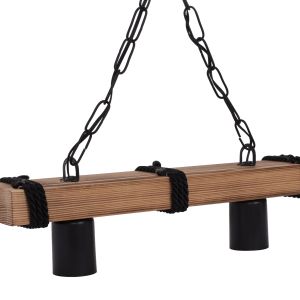 Hanging lamp pendant for ceiling for two bulbs rustic and industrial style 40x10x45hcm Hm7698,01