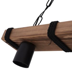 Hanging lamp pendant for ceiling for two bulbs rustic and industrial style 40x10x45hcm Hm7698,01