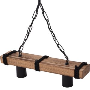 Hanging lamp pendant for ceiling for two bulbs rustic and industrial style 40x10x45hcm Hm7698,01