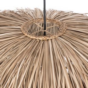 Hanging lamp pendant for ceiling made of pandanus and grass mendong boho style D80χ35hcm Hm7778
