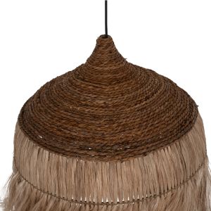 Hanging lamp pendant for ceiling with rope and fibers of abaca or manila hemp boho style 50x50x50hcm Hm7754