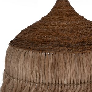 Hanging lamp pendant for ceiling with rope and fibers of abaca or manila hemp boho style 50x50x50hcm Hm7754