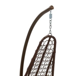 Soleil hanging swing, metal, brown-polypropylene, brown-beige, 103x83x200 cm