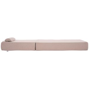 Lounger cushion beige fabric 198x70x20 cm