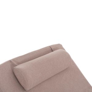 Lounger cushion beige fabric 198x70x20 cm