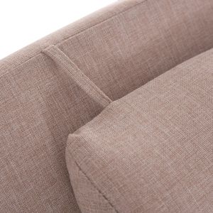 Lounger cushion beige fabric 198x70x20 cm