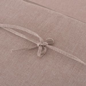 Lounger cushion beige fabric 198x70x20 cm