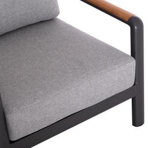 Външен комплект 4бр Elara Hm6195.01 тъмно сиво алуминиево-сиво олефин-тиково дърво