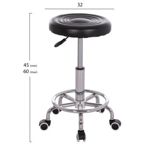 Swivel office chair Iris Hm212.21 black Pu Φ32x45-60hcm.