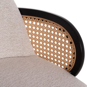 Въртящ се бар стол Becker Hm18251.02 шперплат в черно - плат в екрю 50x52x100hсм.