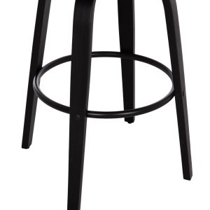 Въртящ се бар стол Becker Hm18251.03 шперплат в черно - плат в кафяво 50x52x100hсм.