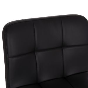 Въртящ се бар стол Diana HM202.21 черен Pu-хромиран метал 44x52x109hcm.