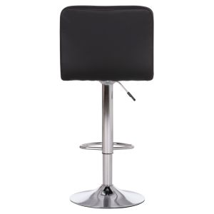 Въртящ се бар стол Diana HM202.21 черен Pu-хромиран метал 44x52x109hcm.