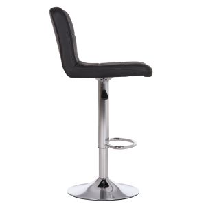 Въртящ се бар стол Diana HM202.21 черен Pu-хромиран метал 44x52x109hcm.