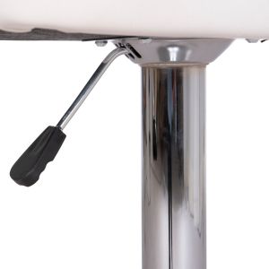 Swivel bar stool Diana Hm202.22 white Pu - chromed metal 44x52x109hcm.