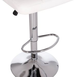 Swivel bar stool Diana Hm202.22 white Pu - chromed metal 44x52x109hcm.