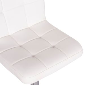 Swivel bar stool Diana Hm202.22 white Pu - chromed metal 44x52x109hcm.