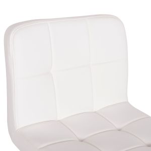 Swivel bar stool Diana Hm202.22 white Pu - chromed metal 44x52x109hcm.