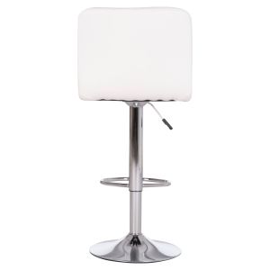 Swivel bar stool Diana Hm202.22 white Pu - chromed metal 44x52x109hcm.