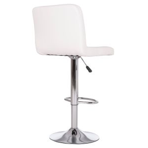 Swivel bar stool Diana Hm202.22 white Pu - chromed metal 44x52x109hcm.