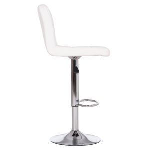 Swivel bar stool Diana Hm202.22 white Pu - chromed metal 44x52x109hcm.