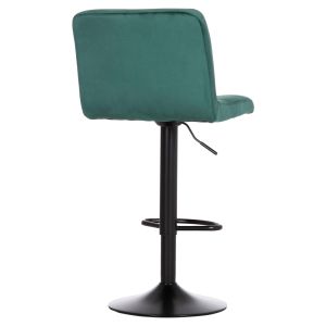 Swivel bar stool Diana Hm202.43 cypress green velvet - black matte metal 44x52x109hcm.