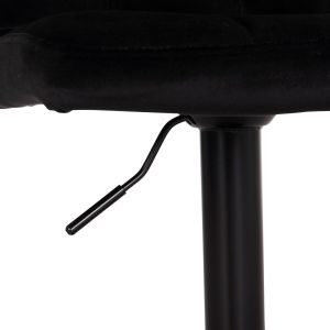 Swivel bar stool Diana Hm202.44 black velvet - black matte metal 44x52x109cm.