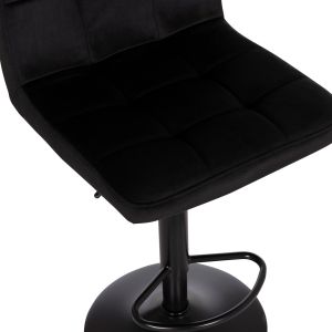Swivel bar stool Diana Hm202.44 black velvet - black matte metal 44x52x109cm.