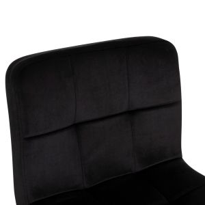 Swivel bar stool Diana Hm202.44 black velvet - black matte metal 44x52x109cm.