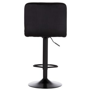 Swivel bar stool Diana Hm202.44 black velvet - black matte metal 44x52x109cm.