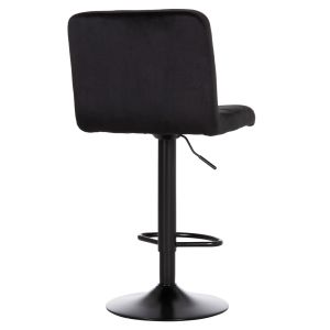 Swivel bar stool Diana Hm202.44 black velvet - black matte metal 44x52x109cm.