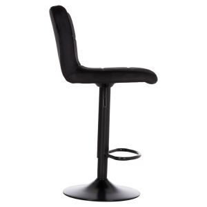 Swivel bar stool Diana Hm202.44 black velvet - black matte metal 44x52x109cm.