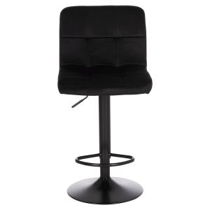 Swivel bar stool Diana Hm202.44 black velvet - black matte metal 44x52x109cm.