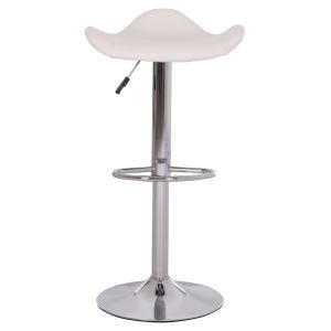 Swivel bar stool Ganna Hm201.22 with suspension - white Pu 44x42x87hcm.