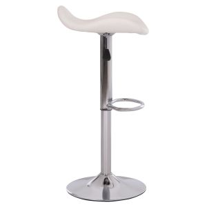 Swivel bar stool Ganna Hm201.22 with suspension - white Pu 44x42x87hcm.