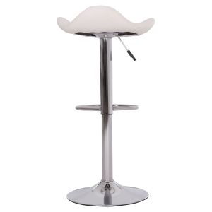 Swivel bar stool Ganna Hm201.22 with suspension - white Pu 44x42x87hcm.