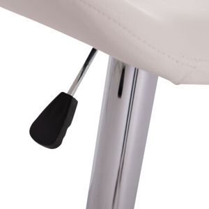Swivel bar stool Ganna Hm201.22 with suspension - white Pu 44x42x87hcm.