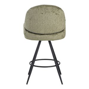Morea bar stool with black metal legs, mint color, 68x66x82.5cm