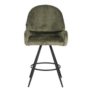 Morea bar stool with black metal legs, mint color, 68x66x82.5cm