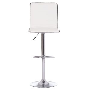 Swivel bar stool Nexus Hm209.22 with white polyurethane upholstery, dimensions 43x47x116 cm.