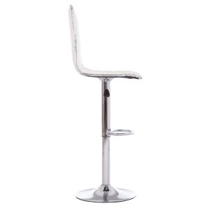Swivel bar stool Nexus Hm209.22 with white polyurethane upholstery, dimensions 43x47x116 cm.