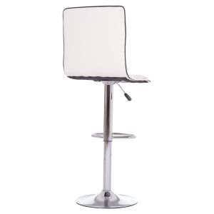 Swivel bar stool Nexus Hm209.22 with white polyurethane upholstery, dimensions 43x47x116 cm.