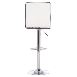 Swivel bar stool Nexus Hm209.22 with white polyurethane upholstery, dimensions 43x47x116 cm.