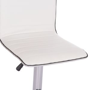 Swivel bar stool Nexus Hm209.22 with white polyurethane upholstery, dimensions 43x47x116 cm.