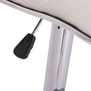 Swivel bar stool Nexus Hm209.22 with white polyurethane upholstery, dimensions 43x47x116 cm.