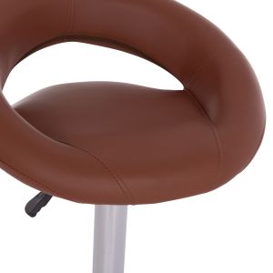 Swivel bar stool Rea Hm203.23 with - brown, Pu 54x47x96hcm.