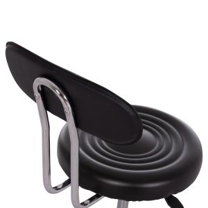 Swivel office designer chair Iris Hm211.21 black Pu 34x43x86.5hcm.